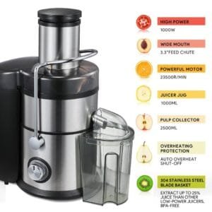 Powerful Juice Extractor with ø85 Big Feed – Achieve Perfect Results in Seconds A68 4 juice extractor